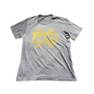 Men’s Notre Dame Short Sleeve T-Shirt Blue Gold Size Small